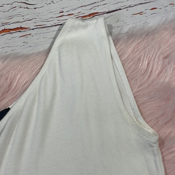 ATM Anthony Thomas Melillo White Ribbed One Shoulder Bodysuit - Picture 9 of 10